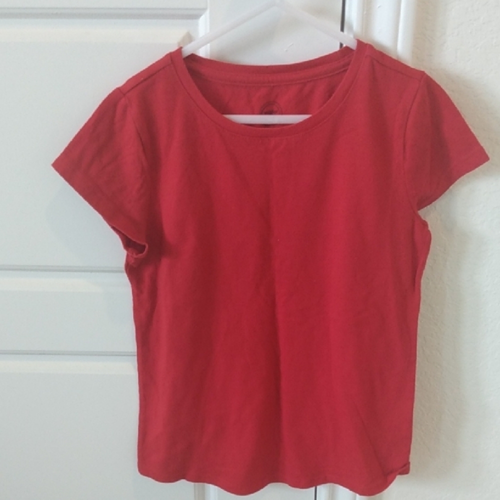 Classic Solid Red Crewneck Tee